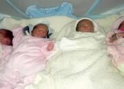 Nigerian Couple With 5 kids ‘Unhappy’ as Wife on Contraceptives Gave Birth to Quadruplets – Photos