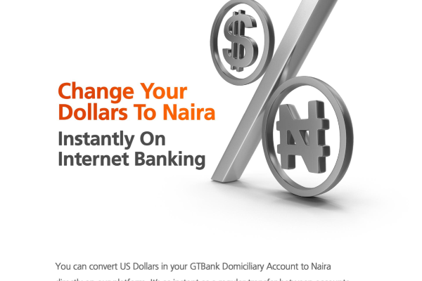 Simplified Dollar to Naira Conversion: GTBank Introduces Instant Conversion on Bank App