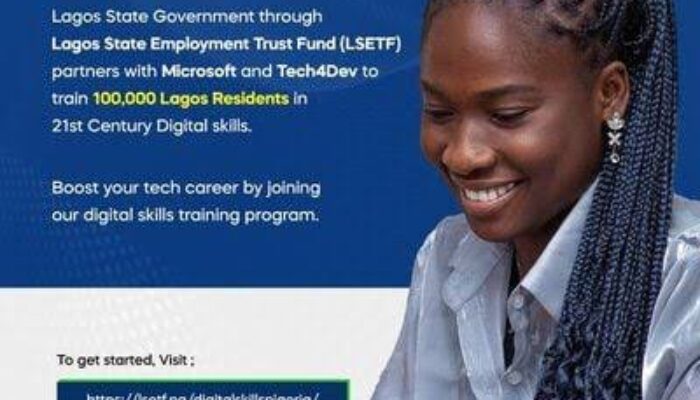 Apply Now: Lagos State Digital Skills Training 2023 for Young Nigerians